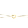 Thumbnail Image 2 of 9ct Yellow Gold Double Chain Heart Charm Bracelet