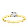 Thumbnail Image 1 of 9ct Yellow Gold Diamond Illusion Set Solitaire Ring