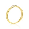 Thumbnail Image 3 of 9ct Yellow Gold 0.03ct Diamond Knot Round Cut Ring