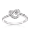 Thumbnail Image 1 of Sterling Silver 0.10ct Diamond Knot Eternity Ring