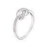 Thumbnail Image 2 of Sterling Silver 0.10ct Diamond Knot Eternity Ring