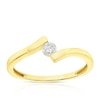 Thumbnail Image 0 of 9ct Yellow Gold 0.10ct Diamond Wrap Round Cut Solitaire Ring