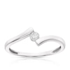 Thumbnail Image 0 of 9ct White Gold 0.10ct Diamond Wrap Round Cut Solitaire Ring