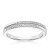Thumbnail Image 0 of Sterling Silver 0.10ct Diamond Double Row Eternity Ring
