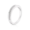 Thumbnail Image 1 of Sterling Silver 0.10ct Diamond Double Row Eternity Ring