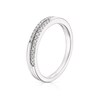 Thumbnail Image 2 of Sterling Silver 0.10ct Diamond Double Row Eternity Ring