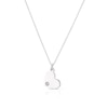 Thumbnail Image 0 of Children's Sterling Silver April Clear Crystal Heart Pendant Necklace