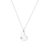 Thumbnail Image 1 of Children's Sterling Silver April Clear Crystal Heart Pendant Necklace