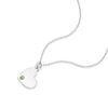 Thumbnail Image 2 of Children's Sterling Silver August Light Green Crystal Heart Pendant Necklace