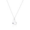 Thumbnail Image 1 of Children's Sterling Silver December Purple Crystal Heart Pendant Necklace