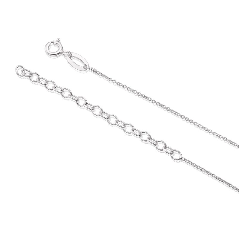 Main Image 3 of Children's Sterling Silver February Purple Crystal Heart Pendant Necklace