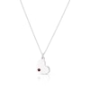 Thumbnail Image 1 of Children's Sterling Silver January Red Crystal Heart Pendant Necklace