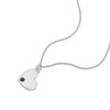 Thumbnail Image 2 of Children's Sterling Silver January Red Crystal Heart Pendant Necklace