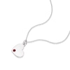 Thumbnail Image 1 of Children's Sterling Silver July Red Crystal Heart Pendant Necklace