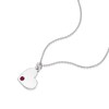Thumbnail Image 2 of Children's Sterling Silver July Red Crystal Heart Pendant Necklace