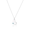 Thumbnail Image 0 of Children's Sterling Silver March Blue Crystal Heart Pendant Necklace