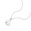 Thumbnail Image 1 of Children's Sterling Silver March Blue Crystal Heart Pendant Necklace