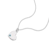 Thumbnail Image 2 of Children's Sterling Silver March Blue Crystal Heart Pendant Necklace