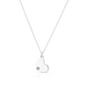 Thumbnail Image 0 of Children's Sterling Silver November Light Blue Crystal Heart Pendant Necklace