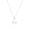 Thumbnail Image 1 of Children's Sterling Silver October Purple Crystal Heart Pendant Necklace