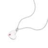 Thumbnail Image 2 of Children's Sterling Silver October Purple Crystal Heart Pendant Necklace