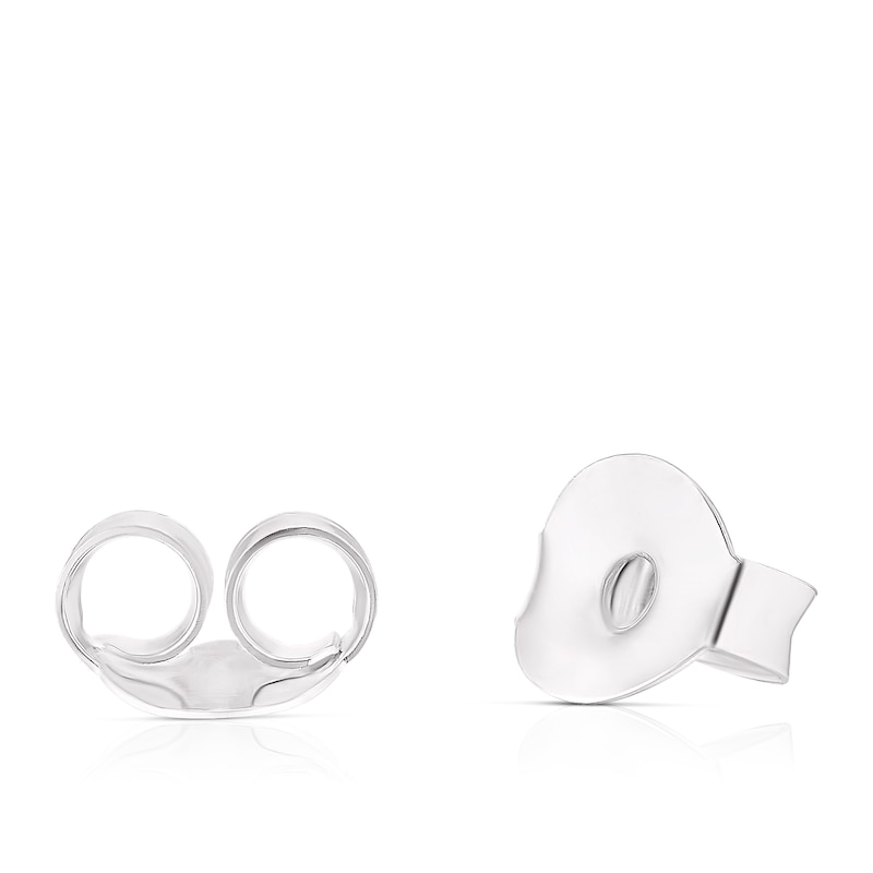 Main Image 2 of Sterling Silver Diamond Cut 6mm Stud Earrings