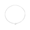 Thumbnail Image 2 of Sterling Silver Cubic Zirconia T-Bar Paper link Chain Necklace