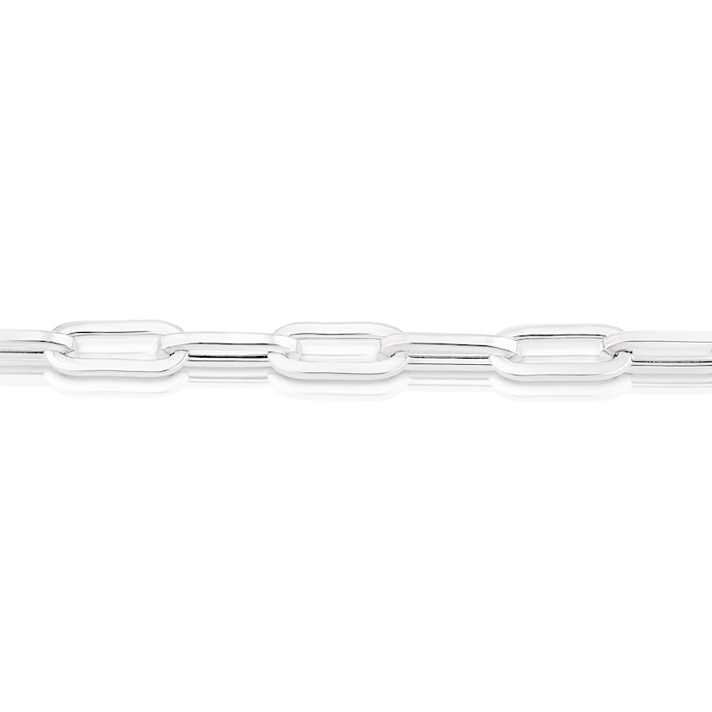 Main Image 2 of Sterling Silver Cubic Zirconia T-Bar Paper link Bracelet