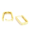 Thumbnail Image 2 of 9ct Yellow Gold Cubic Zirconia Rectangle Hoop Earrings