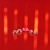 Thumbnail Image 3 of Children's Sterling Silver Pink Enamel Double Heart Stud Earrings