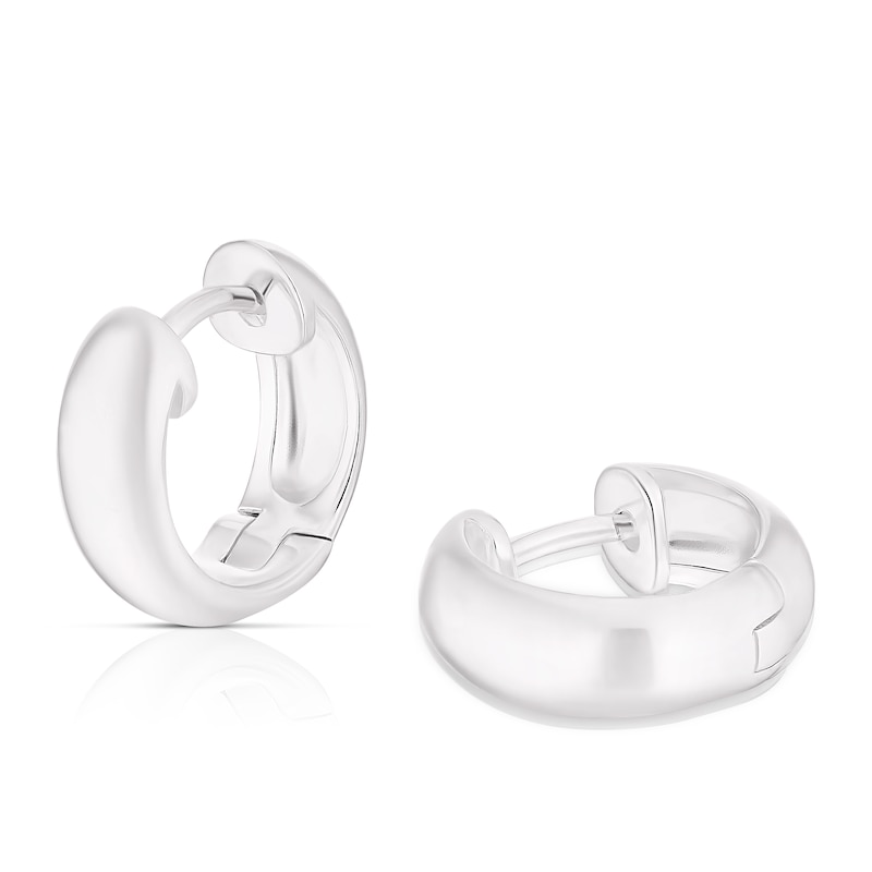 Main Image 1 of Sterling Silver Chunky 10mm Hoop Earrings