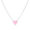 Thumbnail Image 0 of Children's Sterling Silver Pink Enamel Heart Pendant Necklace
