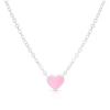 Thumbnail Image 1 of Children's Sterling Silver Pink Enamel Heart Pendant Necklace