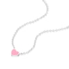 Thumbnail Image 1 of Children's Sterling Silver Pink Enamel Heart Pendant Necklace