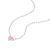 Thumbnail Image 2 of Children's Sterling Silver Pink Enamel Heart Pendant Necklace