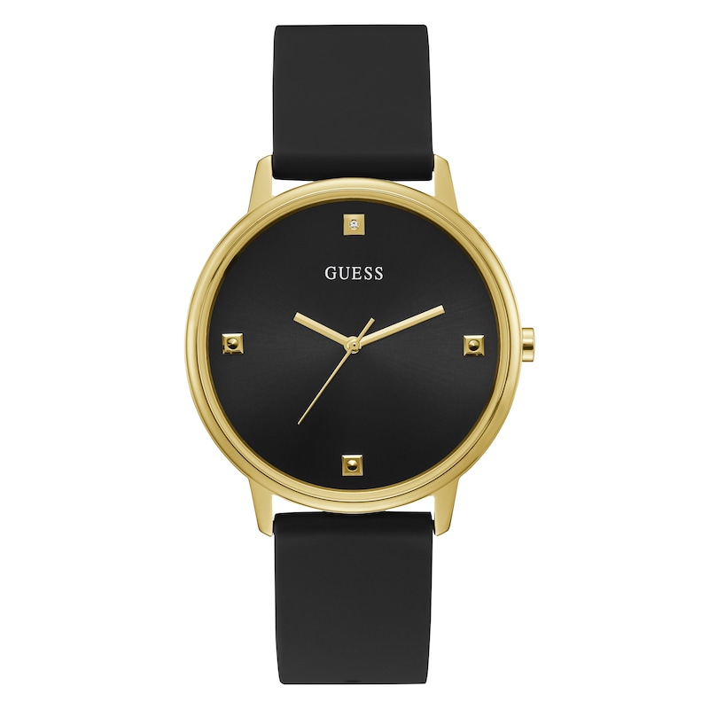 Main Image 1 of Guess Ladies' Black Dial Silicone Strap Watch