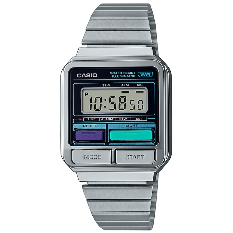 Main Image 1 of Casio Vintage A120WE-1AEF Digital Dial Stainless Steel Bracelet Watch