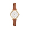 Thumbnail Image 0 of Fossil Carlie Ladies' Silver Dial Brown Leather Strap Watch
