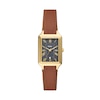 Thumbnail Image 1 of Fossil Raquel Ladies' Black Rectangular Dial Brown Leather Strap Watch