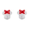 Thumbnail Image 1 of Disney Sterling Silver Minnie Mouse Red Bow Stud Earrings