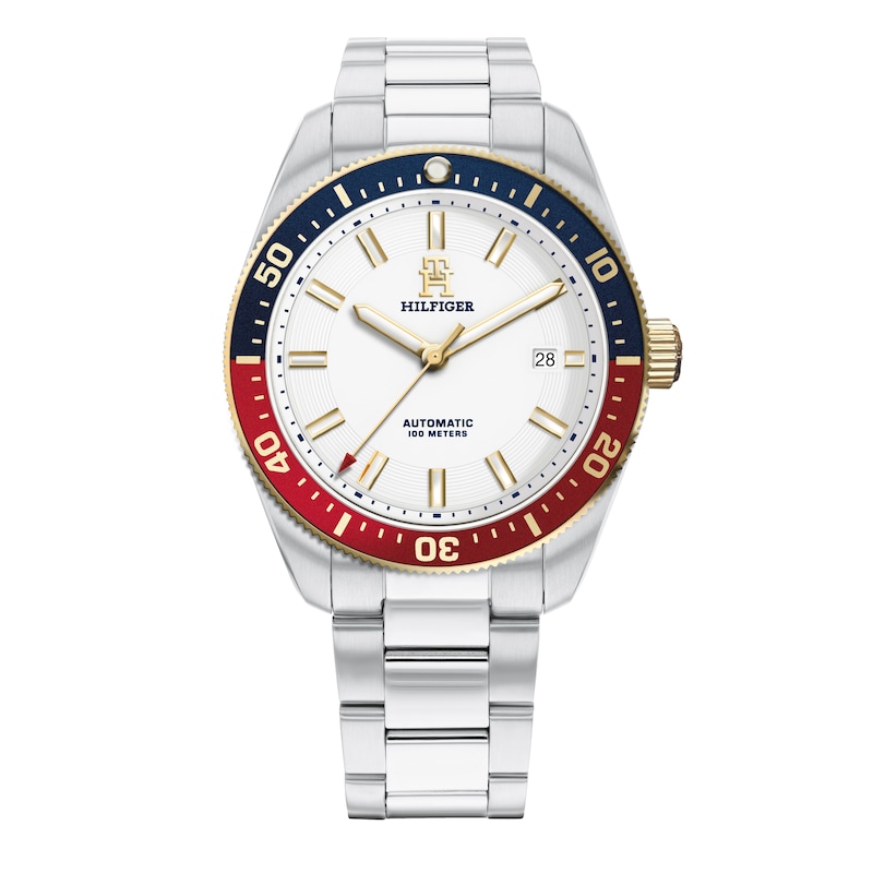 Main Image 1 of Tommy Hilfiger Men's White Dial Stainless Steel Bracelet Automatic Watch