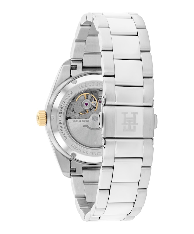 Main Image 2 of Tommy Hilfiger Men's White Dial Stainless Steel Bracelet Automatic Watch