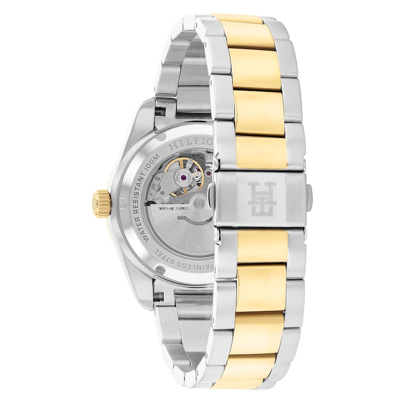 Main Image 3 of Tommy Hilfiger Men's Black Dial Stainless Steel Two Tone Bracelet Watch