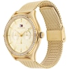 Thumbnail Image 2 of Tommy Hilfiger Ladies' Stone Set Bezel Gold Tone Mesh Strap Watch