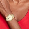 Thumbnail Image 4 of Tommy Hilfiger Ladies' Stone Set Bezel Gold Tone Mesh Strap Watch