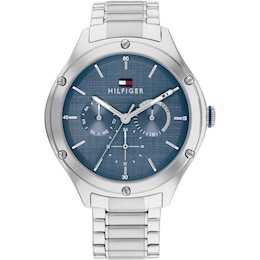 Tommy Hilfiger Men's Blue Chronograph Dial Stainless Steel Bracelet Watch