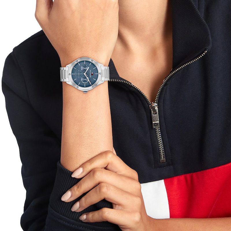 Main Image 4 of Tommy Hilfiger Men's Blue Chronograph Dial Stainless Steel Bracelet Watch