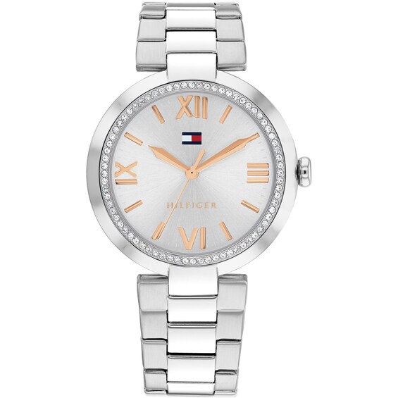 Tommy Hilfiger Ladies' Silver Dial Stainless Steel Bracelet Watch