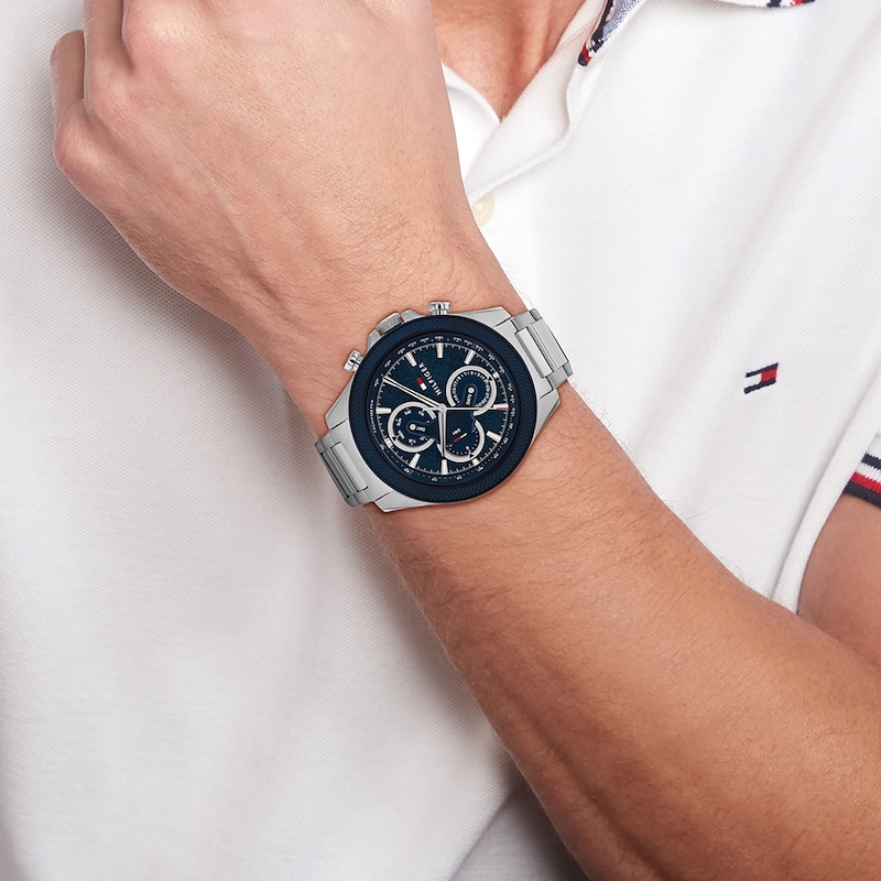 Main Image 4 of Tommy Hilfiger Men's Blue Dial Stainless Steel Bracelet Watch