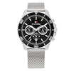 Thumbnail Image 1 of Tommy Hilfiger Men's Black Chronograph Dial Stainless Steel Mesh Bracelet Watch